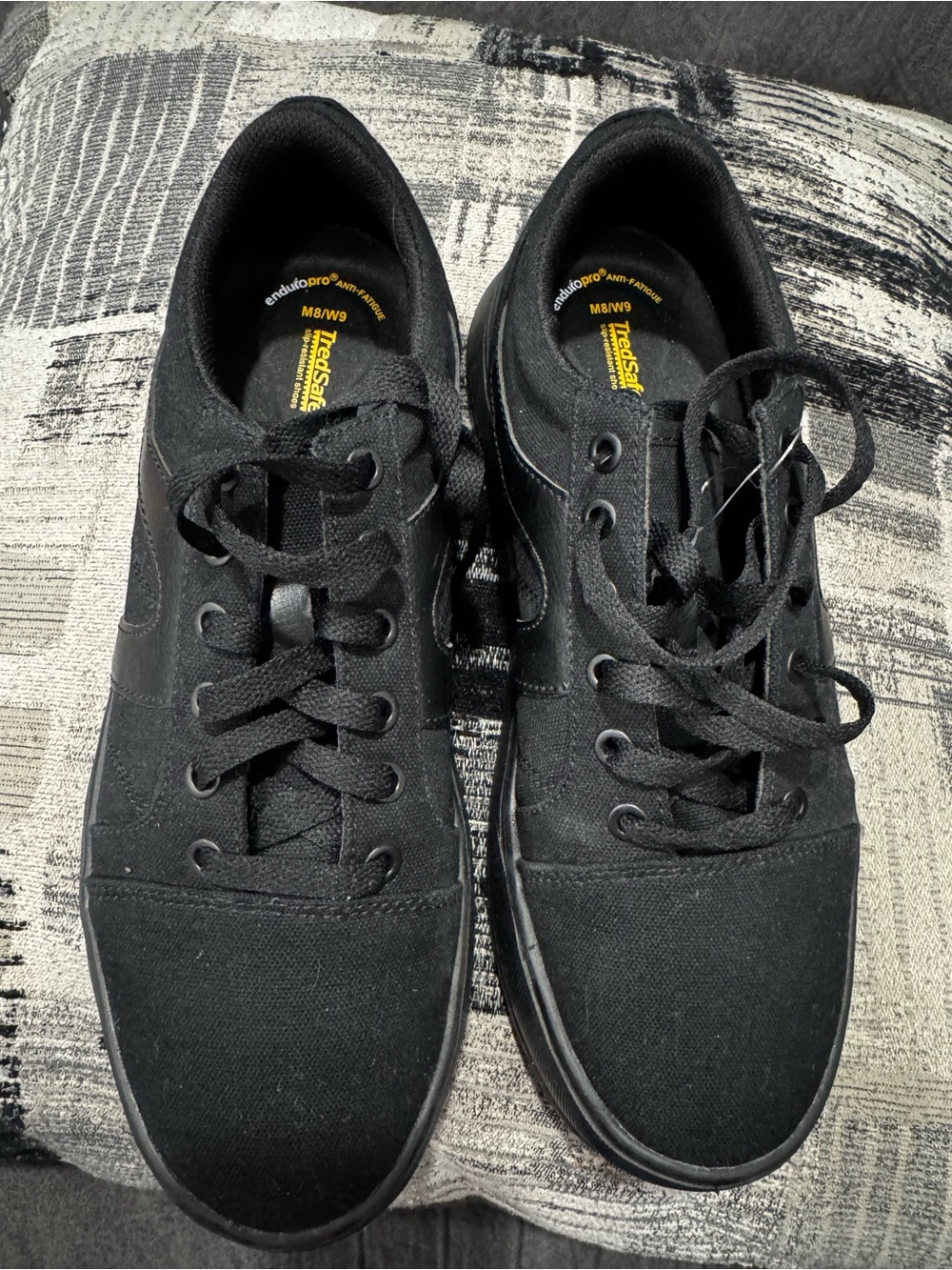 Unisex’s Black Canvas Athletic Sneaker - Treadsafe